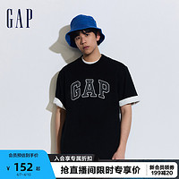 Gap 盖璞 男女装2024夏季新款纯棉字母logo圆领短袖T恤百搭上衣892185