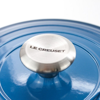 酷彩（Le Creuset）法国制造圆形锅铸铁珐琅汤锅炖锅 炖煮升级德国珐琅汤锅 马赛蓝 28cm