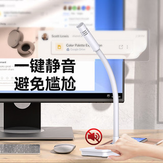 海康威视 USB电脑麦克风 桌面话筒电容麦 电脑台式笔记本视频会议电竞游戏语音直播 USB插口DS-ES1(B)