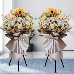 ranzihuafang冉子花坊鲜花开业花篮同城速递气球三脚架花蓝开张商务