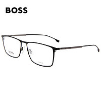 HUGO BOSS 男款黑色镜框枪黑色镜腿光学眼镜架眼镜框0976 003 60MM