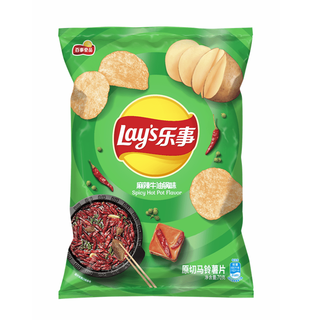 乐事（Lay's） 薯片休闲零食膨化食品经典原味75克装薯片零食多种口味可选 麻辣牛油锅味