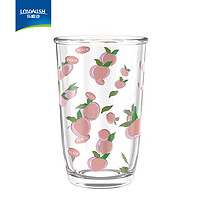 LOVWISH 乐唯诗 NERVISHI)吸管玻璃杯水杯ins风透明带盖夏季家用喝水奶茶杯子 乐炫粉桃 420ml 1只