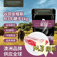 Thomas Farms 托姆仕牧场 澳大利亚M3谷饲安格斯原切牛腱子1kg/袋 冷冻生鲜牛肉炖煮健身