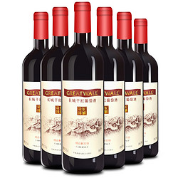 greatwall长城葡萄酒长城金爵精品解百纳干红葡萄酒750ml6整箱装