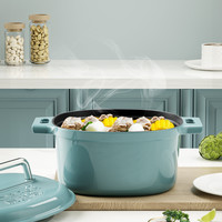 康巴赫珐琅锅铸铁锅家用炖锅炖盅砂锅汤锅焖烧锅不粘锅电磁炉煮锅