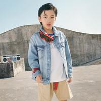 【纯棉】春男童外套中大童牛仔外套秋