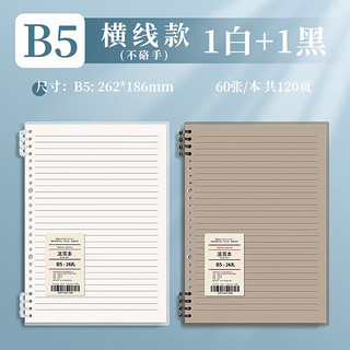 京东百亿补贴：四季年华 不硌手B5活页本 60张/本 2本装