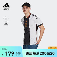 adidas 阿迪达斯 官方outlets阿迪达斯男世界杯德国球迷版主场足球短袖球衣