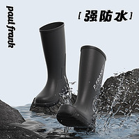 大嘴猴 雨鞋高筒时尚防水鞋黑色户外雨靴耐磨胶鞋 黑色 44  44 偏大一码