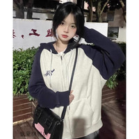 紫蒙春季女生卫衣外套春秋款女宽松少女高中生初中生春天衣服 图片色韩版春秋款 均码(可备注码数)