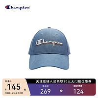 Champion 美国冠军鸭舌帽时尚潮流遮阳防晒男士棒球帽 蓝色 MIC