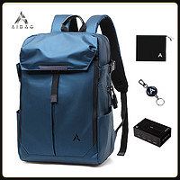 AIBAG 耀夜机能双肩包黑武士大容量旅行背包17英寸电脑包防水减震书包 蓝色