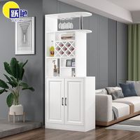 华莱德欧式酒柜玄关柜现代简约客厅隔断柜入户门厅柜小户型屏风鞋柜一体 40全白色【联系发货】 不包上楼自行安装