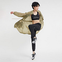 adidas NEO 时尚百搭女子梭织夹克连帽运动外套宽松休闲女装中长款