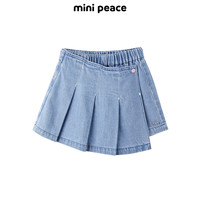 Mini Peace F2HBE2271 女童牛仔中短裤 牛仔蓝 110cm