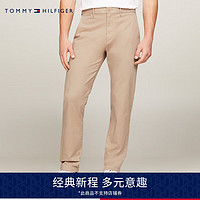 TOMMY HILFIGER【斜纹微弹】24春夏男经典一字袋绣标合身休闲裤35152 卡其色AEG 29