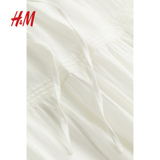 H&M2024春季女装层叠半身裙1224309 奶油色 160/72A
