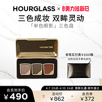 HOURGLASS 三色眼影套装哑光缎光细闪珠光亮片眼影盘