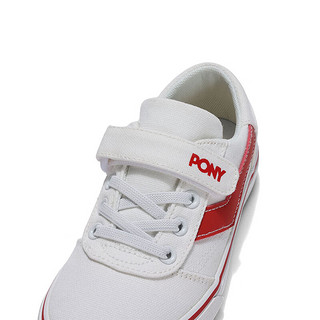 PONY男女耐磨大底运动舒适板鞋 红白 29码（脚长185mm）