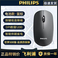 百亿补贴：PHILIPS 飞利浦 无线鼠标家用商务办公无线静音鼠标电脑笔记本