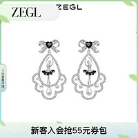 ZENGLIU ZEGL设计师黑天鹅系列芭蕾女孩耳环女小众设计感高级耳钉银针耳饰