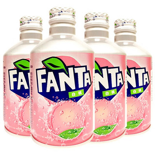 可口可乐【6罐装】 FANTA芬达白桃味子弹头碳酸饮料汽水300ml*6罐 【4罐装】