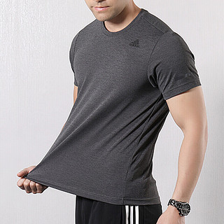 adidas 阿迪达斯 短袖T恤男装夏季运动服跑步健身训练透气舒适休闲圆领上衣 EI6386 S