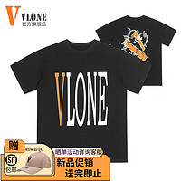 VLONE 【美版】短袖t恤男潮牌2024夏季新款XM-YC802黑橙 L