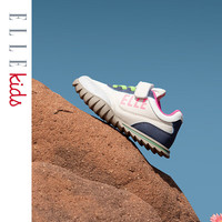Ellekids 童鞋儿童运动鞋秋季款 小女童篮球鞋防滑男童鞋子 玫红色偏小一码 34码内长21.6适合脚长20.8