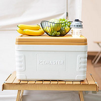 ICEMASTER 冰大师 保温箱户外露营食品冷藏箱14L象牙白（带一个冰砖）