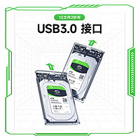 shuole 硕乐 移动硬盘盒2.5英寸USB3.0 SATA串口笔记本电脑外置壳固态机械ssd硬盘盒子 全透明