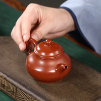藏壶天下 宜兴紫砂壶纯手工小容量功夫茶具小煤窑朱泥一人用泡茶壶潘壶