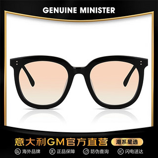 GENUINE MINISTER GM新款墨镜定制男女通用近视圆框板材太阳镜多色昼夜开车可用 MARK2-落日红