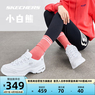 SKECHERS 斯凯奇 D'Lites 女子休闲运动鞋 11931/WSL 白色/银色 39