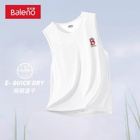 班尼路运动风背心男冰丝网眼夏季速干潮流透气轻薄款高弹力宽松大码上衣 【网眼面料】-灰#MB红龙纹X 5XL【大码可选】