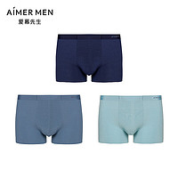 Aimer 爱慕 先生（AIMER MEN）内裤男80s莫代尔柔软全随心男士装腰平角裤NS23E561P 藏蓝/灰蓝/浪花青ZS2 175