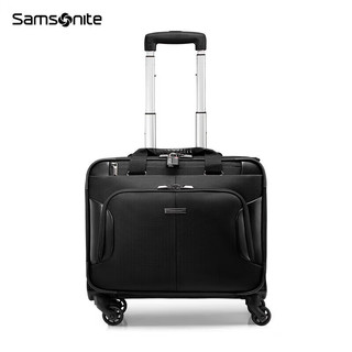 新秀丽（Samsonite）拉杆箱商务行李箱旅行箱前开口软箱可登机机长箱BP0*09011黑色 机长箱 16英寸