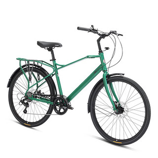 永久（FOREVER）城市自行车26英寸7速通勤复古咖啡男女式青少年休闲单车 7速26寸线碟经典绿