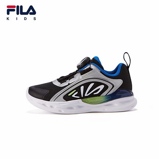 FILA【BOA旋扣】FILA斐乐童鞋男女童运动鞋夏季儿童训练鞋小童休 黑色/斐乐白-BW-男 28码/内长17.5cm