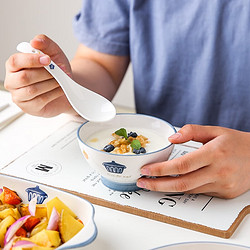 KAWASIMAYA 川岛屋 日式陶瓷碗家用单个饭碗创意大号汤碗面碗个性菜盘餐具 小汤匙