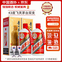 茅台（MOUTAI）【名酒鉴真】飞天茅台 酱香型白酒 43度 500ml  500mL 2瓶