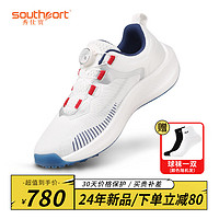 秀仕宝(Southport)高尔夫球鞋 男士透气轻便网布鞋 软底防滑旋钮鞋带爆米花中底 白色 40码