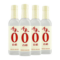 千禾 零添加白醋500ml/瓶粮食酿造炒菜泡菜点蘸酸度家用食用厨房调味品 千禾零添加白醋500ml*4瓶