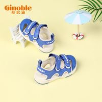 Ginoble 基诺浦 夏季凉鞋男童包头防磕碰关键鞋婴儿软底防滑学步前鞋机能鞋