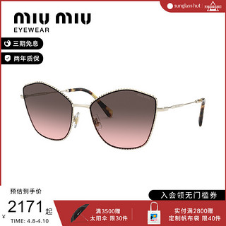 MIU MIU 缪缪 潮流猫眼形女士太阳镜墨镜0MU 60VS