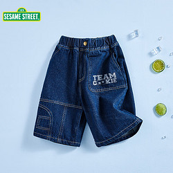 SESAME STREET 芝麻街儿童牛仔短裤