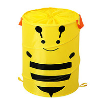 逸星熊海洋球网袋大号 宝宝玩具收纳筐桶可折叠带盖束口儿童装海洋 束口蜜蜂(32*45cm)