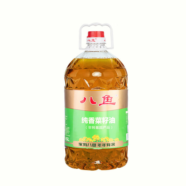 八鱼 纯香菜籽油 5L 食用油非转基因