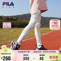 FILA 斐乐 儿童童装2024年春季女中大童舒适针织打底裤